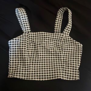 Checkered Cropped top